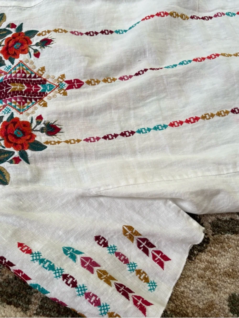 Johnny Was 100% linen NWOT Ornella blouse XS-M - Picture 6 of 8